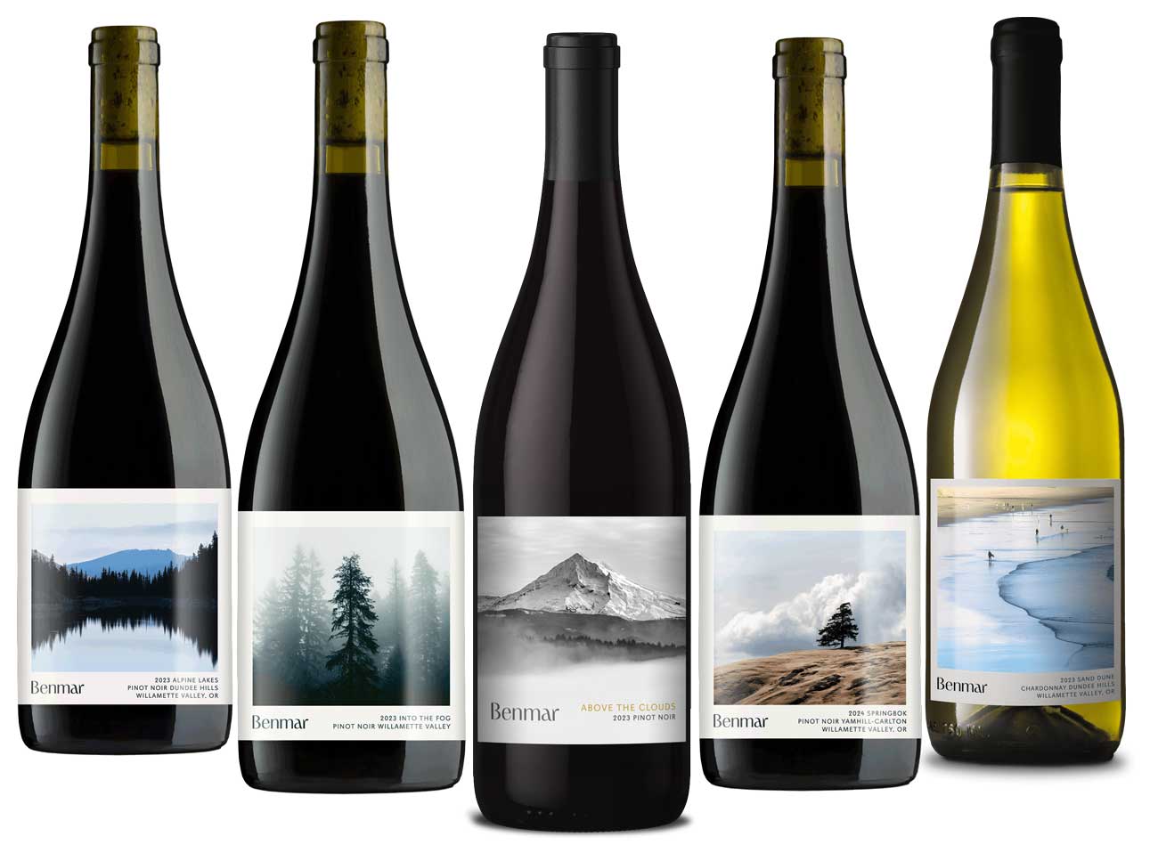 Benmar Benmar family - 5 bottles with all Benmar wines label