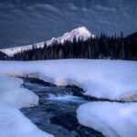 Benmar Above the Clouds Pinot Noir nighttime mountain with trees