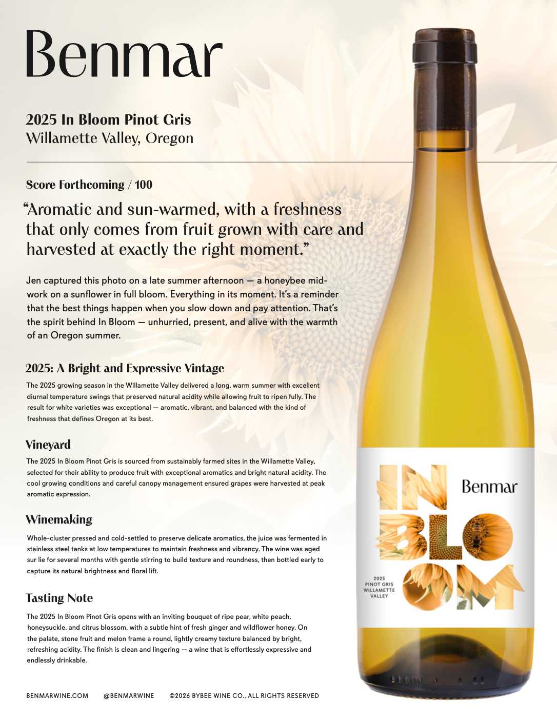 Benmar 'In Bloom' Pinot Gris